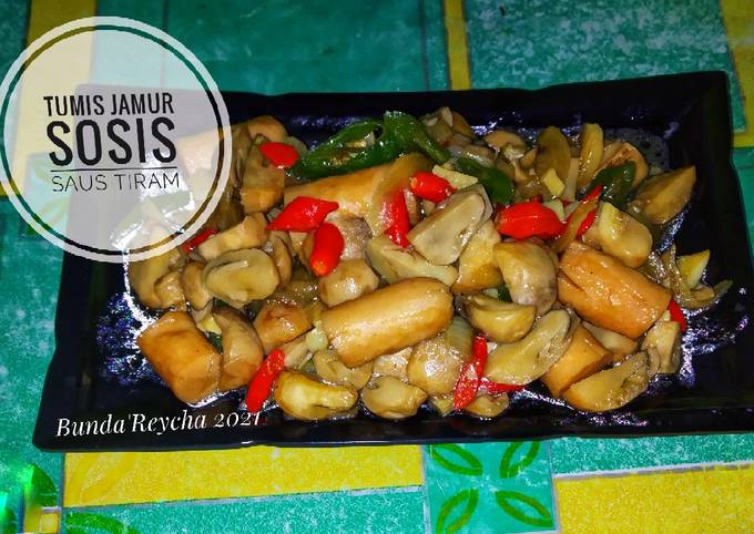 Resep Tumis Jamur Sosis Saus Tiram Oleh Intan Zahra Al Arsyad Bunda