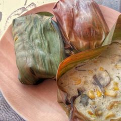 A picture of Botok Jagung Jamur Tahu Telur.
