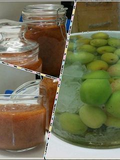 Hình của món Mơ xanh tuya & rượu mơ.