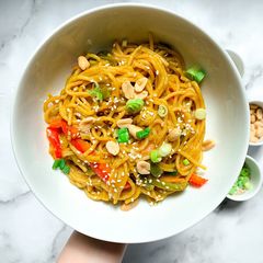 Thai one- pot- pasta A picture of Thai one- pot- pasta.