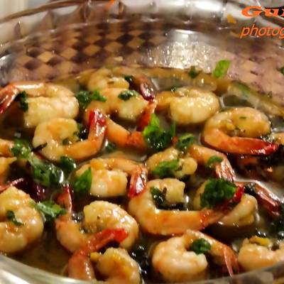 Salsa caramelizada con camarones