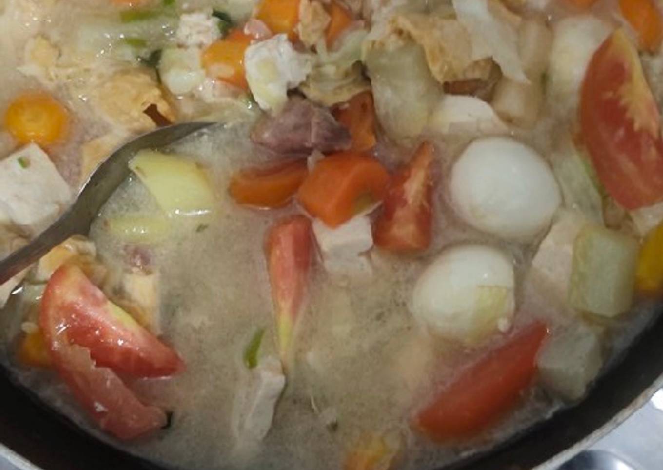 Sup Sayur Babi 🐷 Plus Telur Puyuh