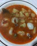 Patatas con sepias pequeñas
