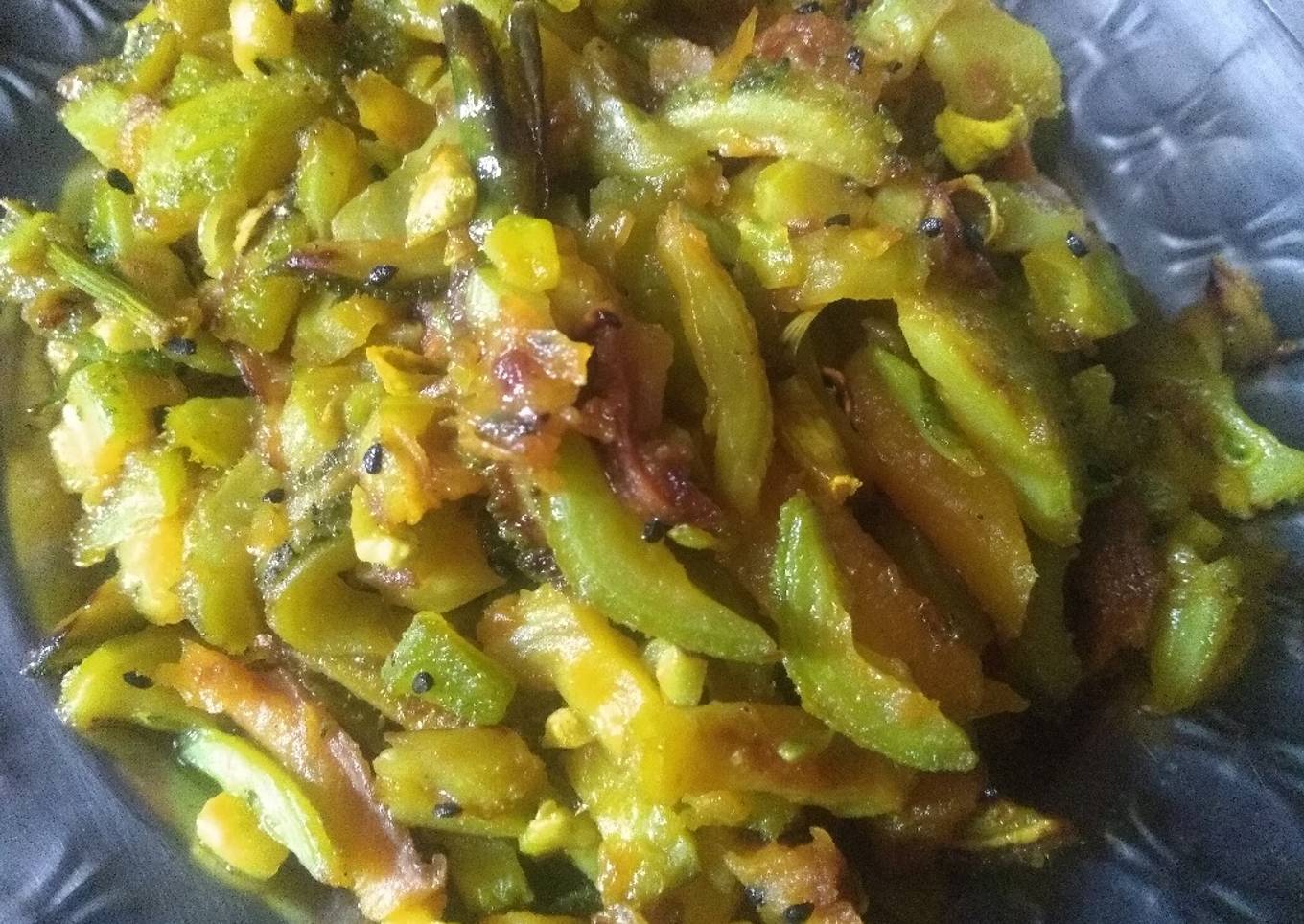Teasle gourd pumpkin stir fry