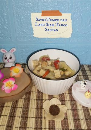 Foto resep Sayur Tempe dan Labu Siam Tauco Santan