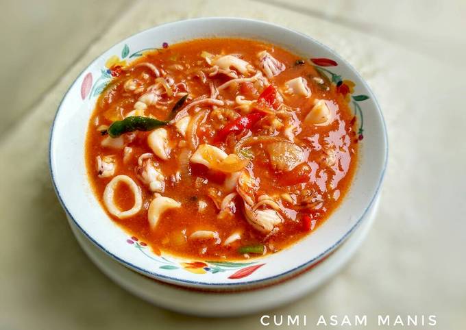 Resep Cumi asam manis oleh Sukiyanti - Cookpad