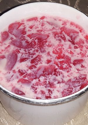 Una foto de Gelatina con leche condensada