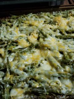 A picture of Roasted Cheesy Green Beans.