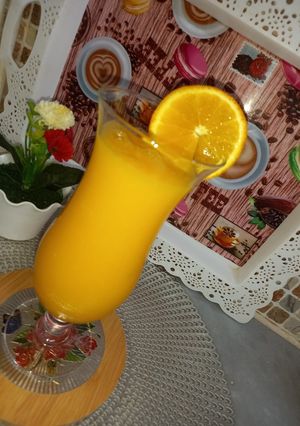 صورة لوصفة عصير البرتقال والمانجا💥🍊🥭