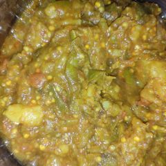 A picture of Aloo began ki sabzi.
