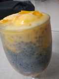 Mango jelly crystal smoothie drink