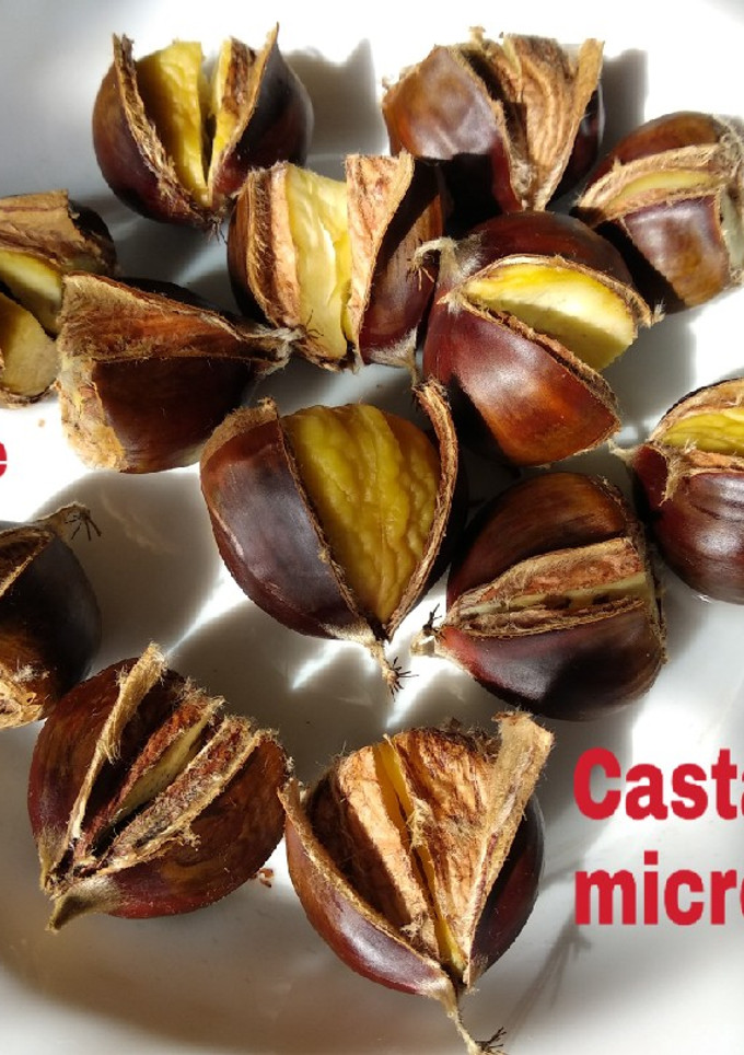Una foto de Castañas al microondas