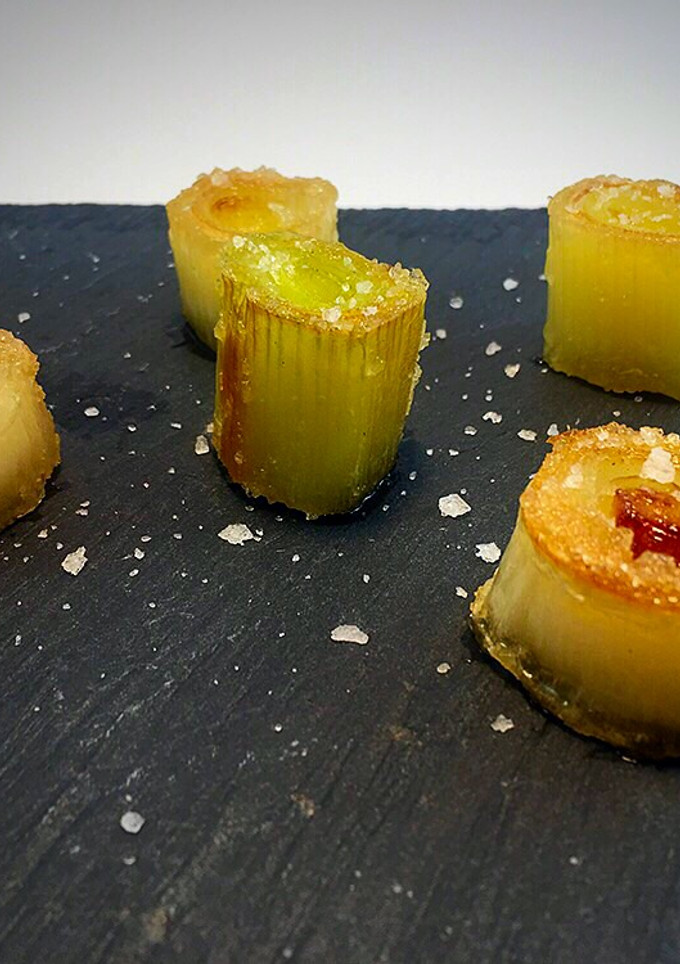 Una foto de Puerro caramelizado