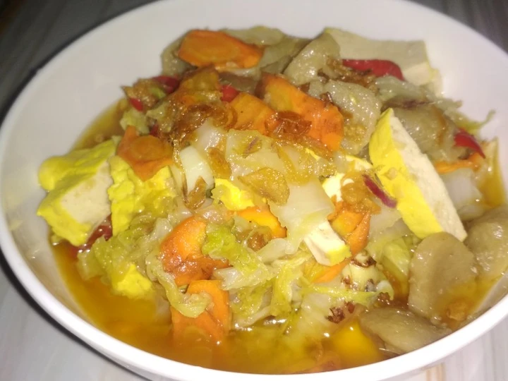 Langkah Mudah untuk Membikin Resep Capcai sawi bakso yang Menggugah Selera Anti Ribet, Uenak Banget