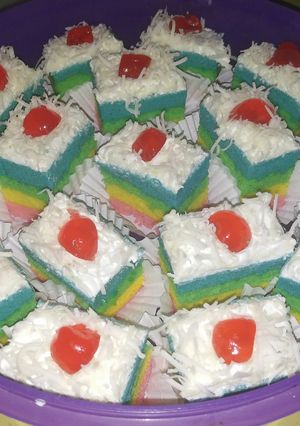 Foto resep Steam Rainbow cheesecake