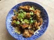 A picture of roasted goat meat