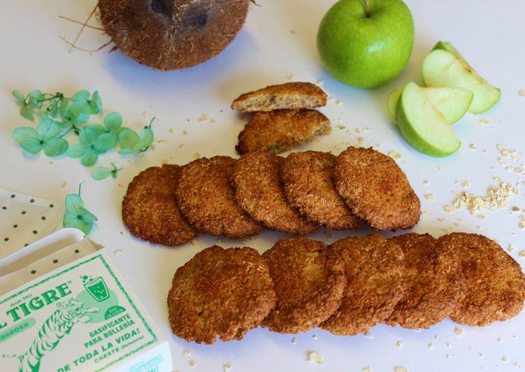 Galletas de avena, manzana y coco