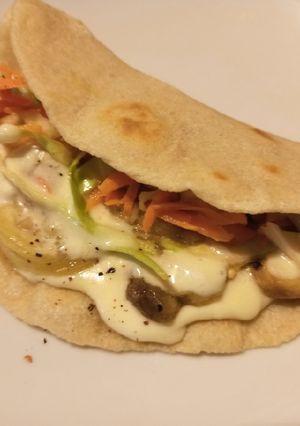 Una foto de Fajitas de berenjenas ahumadas