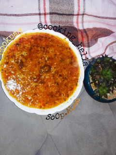 عکسی از دستور سوپ آلو