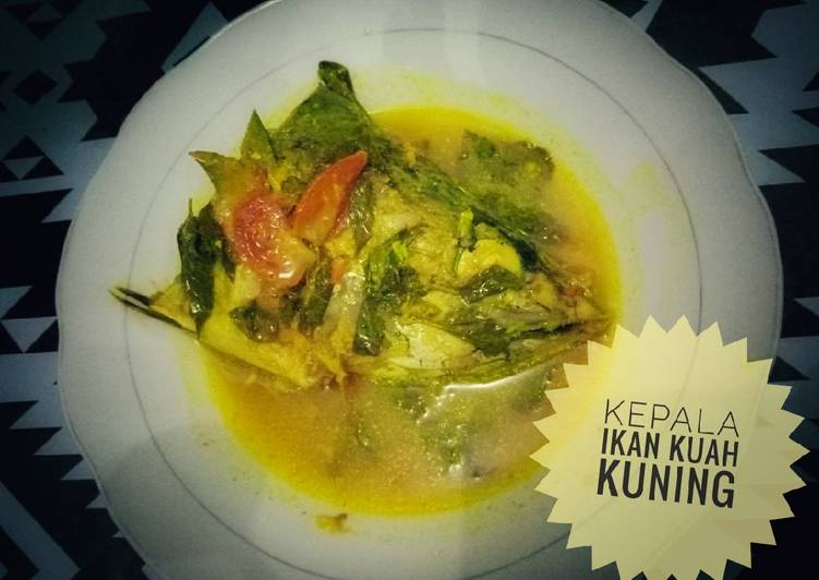 Resep Kepala ikan kuah kuning yang Enak