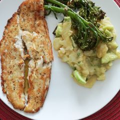 A picture of Flounder for lunch.