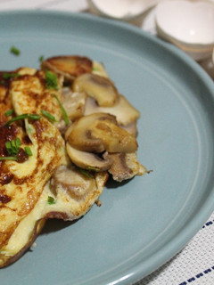 Una foto de Omelette de champiñones