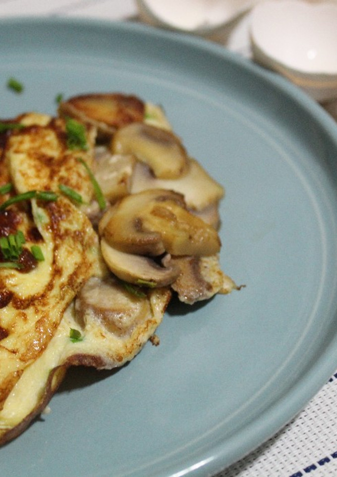 Una foto de Omelette de champiñones