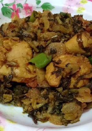 A picture of Turnip with chicken.