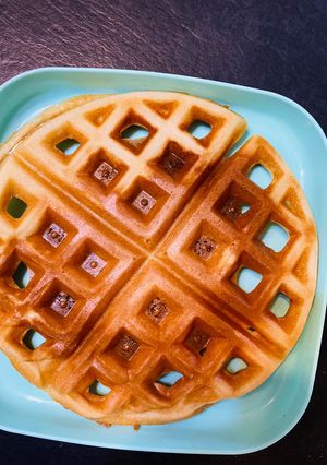 A picture of Easy quick Waffles 🧇 kids friendly !.