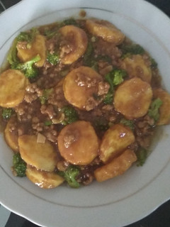 Foto resep Tofu brokoli tumis daging cincang