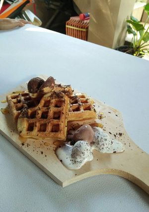 Foto resep Waffle Bahan Simple~