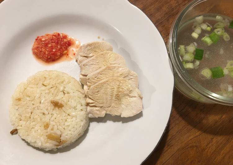 Langkah Mudah untuk Menyiapkan Nasi Goreng Ayam Hainan DIET Rebus, Bisa Manjain Lidah