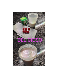 Una foto de Batido de Frambuesa