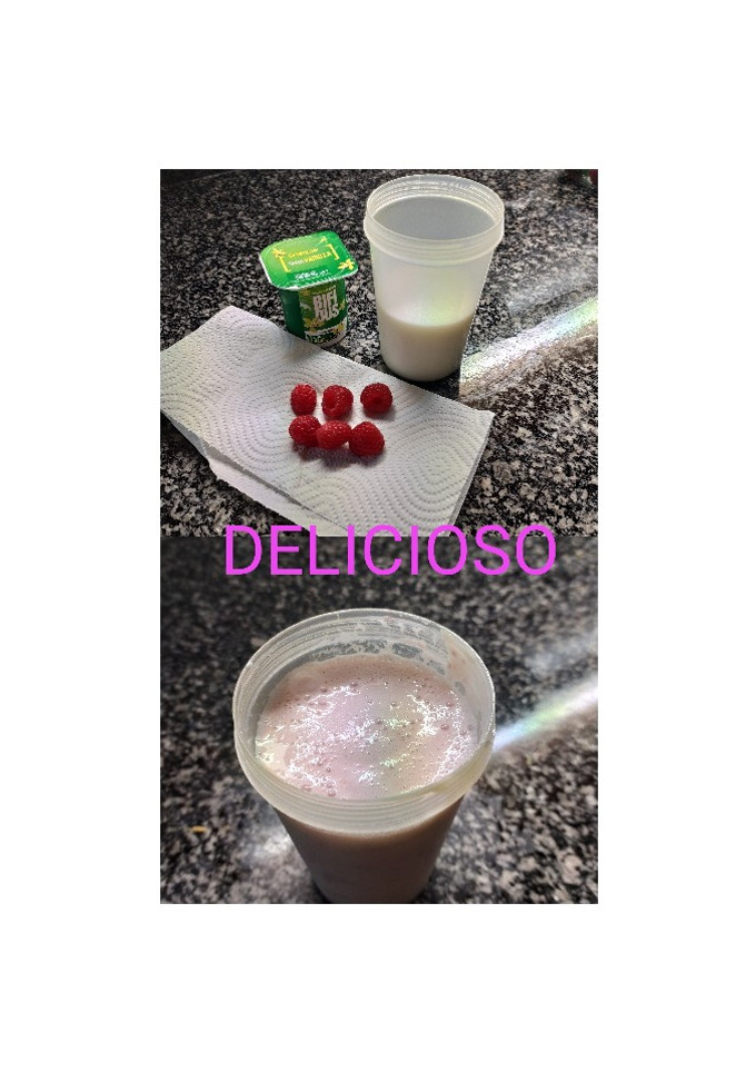 Una foto de Batido de Frambuesa
