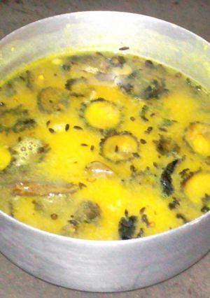 A picture of Bitter gourd dal.