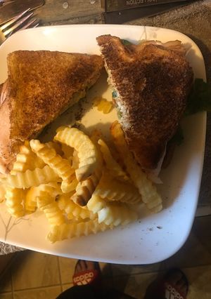 A picture of Gouda turkey club.