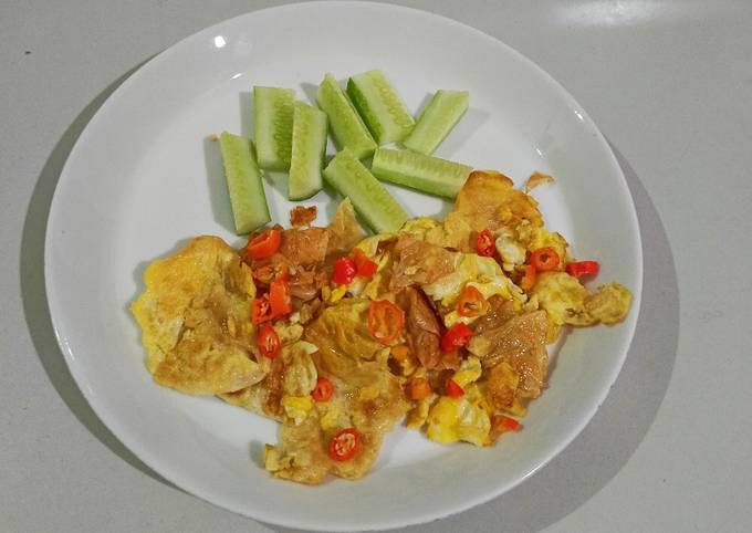 Resep Orak Arik Telur Dan Kulit Tahu Oleh Wawia Ni Made Cookpad