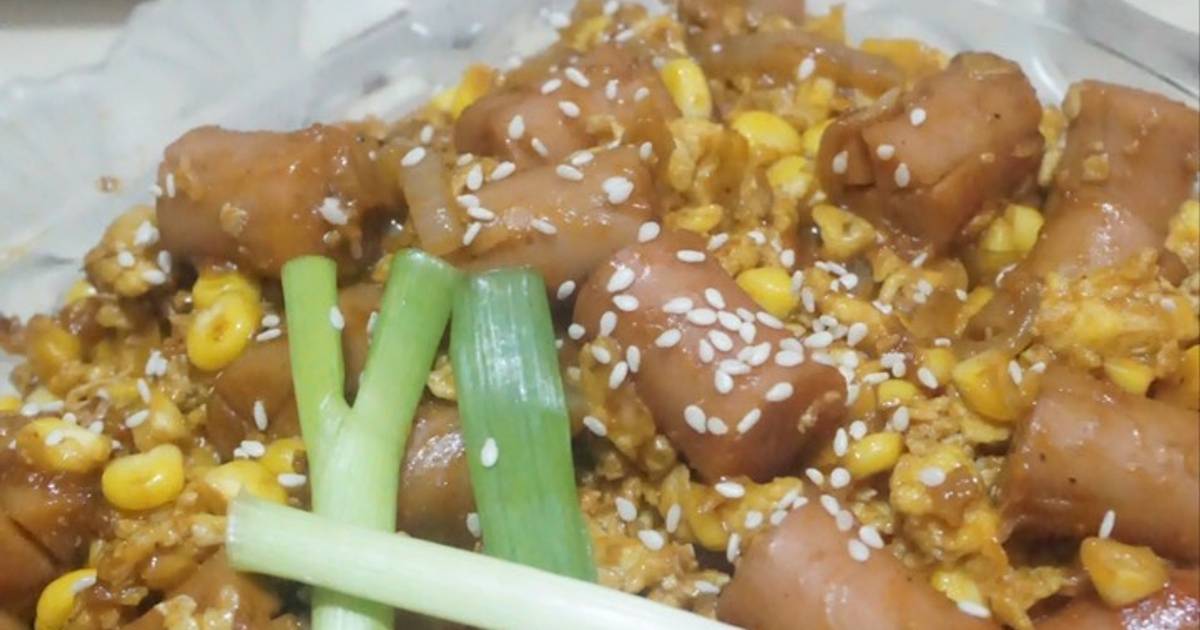 Resep Sosis Jagung Manis Dengan Telur Orak Arik Saus Barbeque Oleh Ria