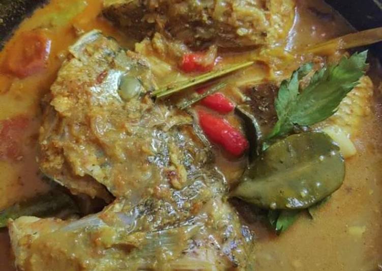 Resep Ikan kakap santan asem Lezat