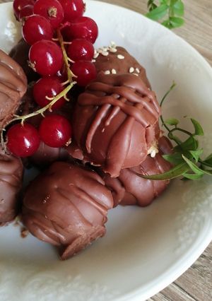 Une photo de Boules chocolat 🍫⛄🎊🌲fourrées noisettes 🌰