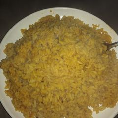 A picture of My red oil rice.