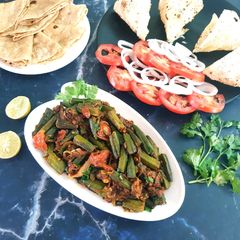 A picture of Bhindi Do Pyaaza.