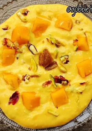 A picture of Mango Shrikhand or Amarakhand.
