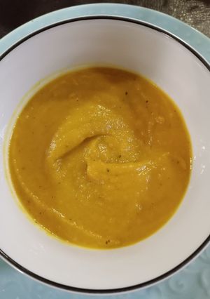 Una foto de Crema de zapallo
