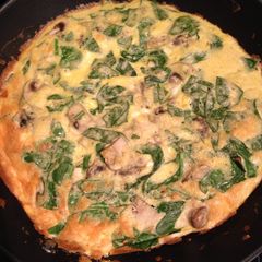 A picture of Spinach & Mushroom Omelette.