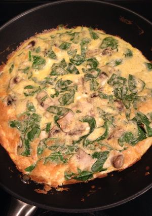 A picture of Spinach & Mushroom Omelette.