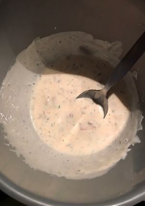 Une photo de Sauce blanche pour le kebab 100% maison