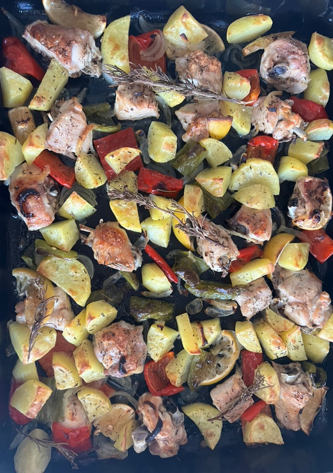 Una foto de Asado de pollo con limón