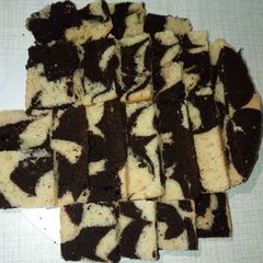 A picture of Steamed Marble cake.