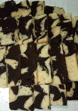 A picture of Steamed Marble cake.